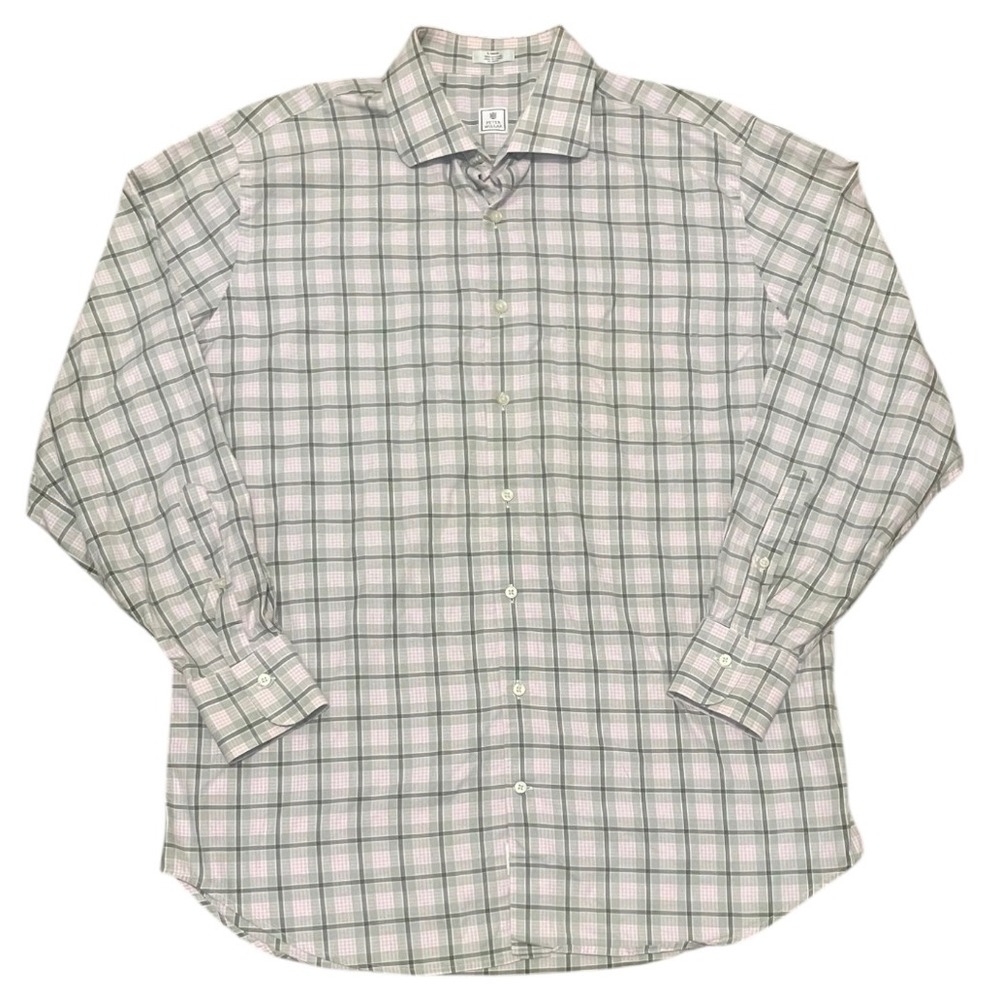 Peter Millar Mens Large Plaid Button Down Dress Shirt Long Sleeve‎ Casual Office